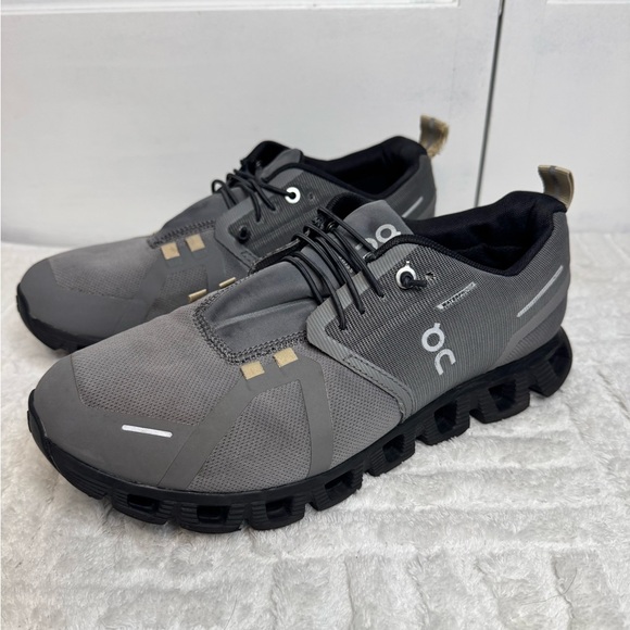 On Running Men's Cloud 5 Waterproof in Asphalt/Magnet Size 7.5 - Picture 1 of 11
